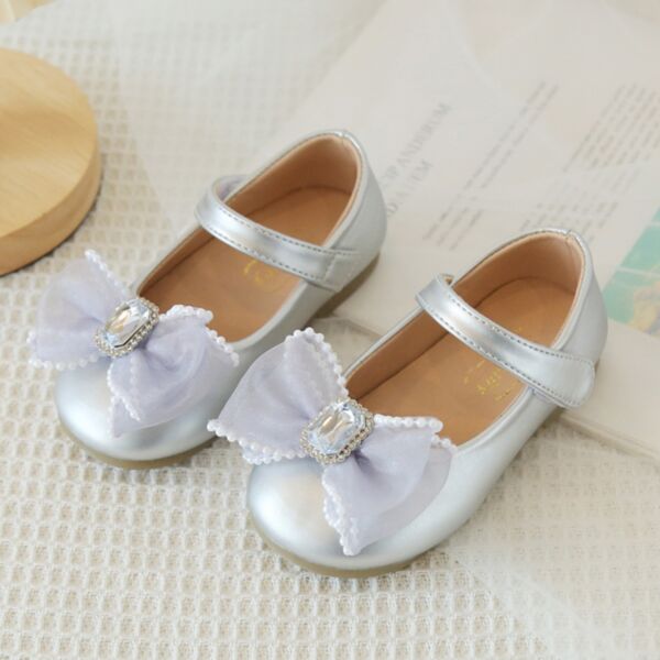 Soft Sole Bowknot Leather Princess Shoes For Kids Girl Accessories Wholesale KSHOV388148