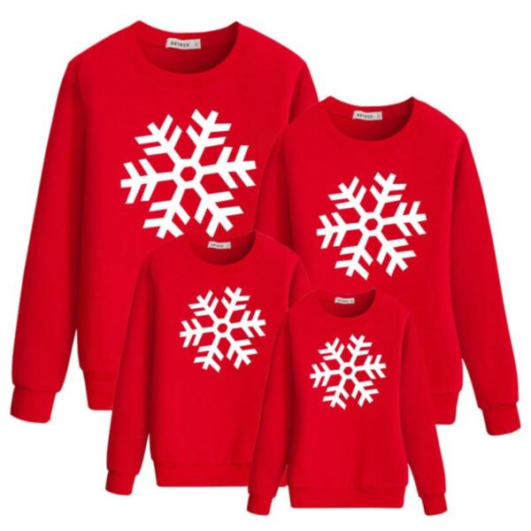 9M-6Y Christmas Snow Print Family Matching Long Sleeve Pullover Wholesale Kids Boutique Clothing KTV492661