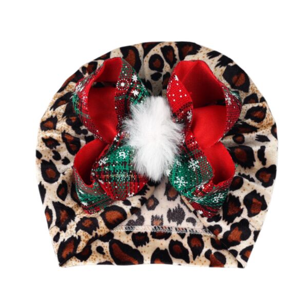 MOQ 2PCS Velvet Christmas Bow Snowflake Pom Baby Turban Hat Wholesale Accessories Vendors KHV388173