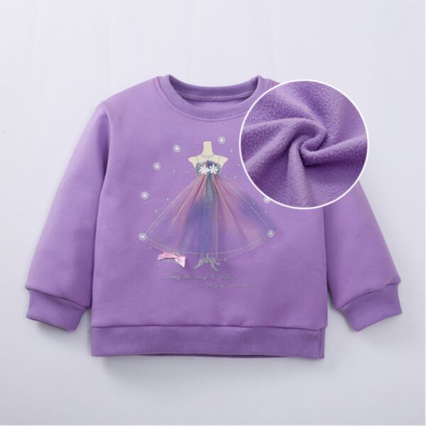 18M-7Y Toddler Girls Mesh Fleece Children'S Sweatshirts Wholesale Girls Clothes KTV388168