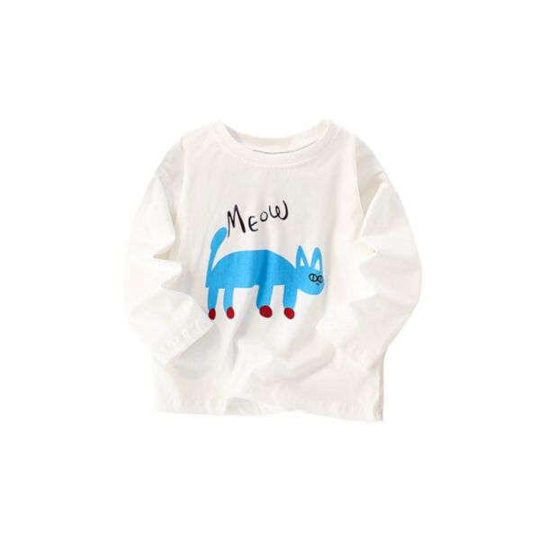 18M-7Y Toddler Cartoon Long Sleeve Crew Neck Tops Wholesale Toddler Clothes KTV388152