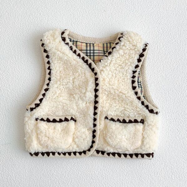 0-18M Lace Floral Fleece Plush Vest Coat Baby Wholesale Clothing KKHQV492770