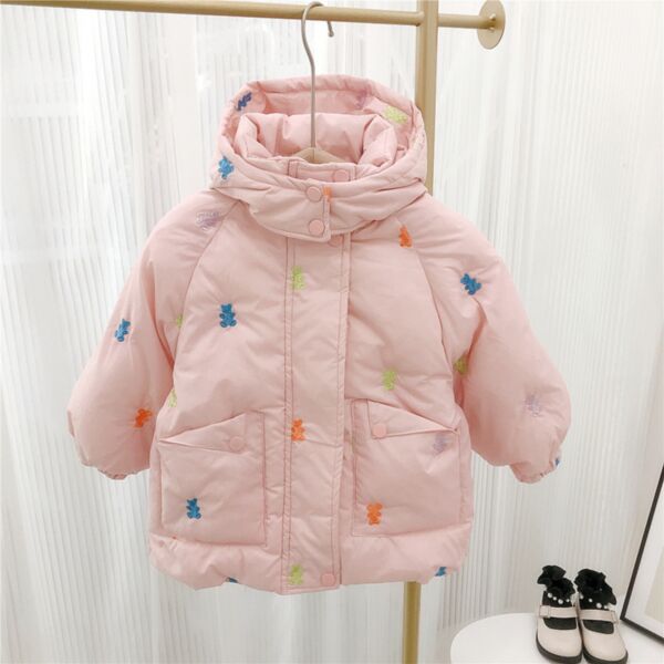 18M-7Y Cotton Eider Padder Zipper Floral Print Coat Jacket Wholesale Kids Boutique Clothing KKHQV492489