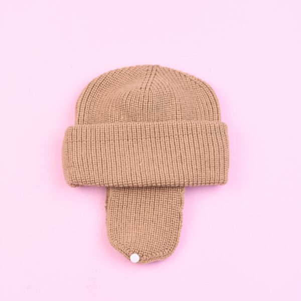 Knitwear Solid Color Protective Ear Beanie Hat Kid Wholesale Accessories KHV492540