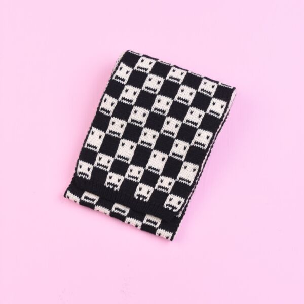 Plaid Soft Knitwear Scarf Kid Wholesale Accessories KBV492591