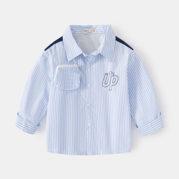 2-7Y Toddler Boys Striped Lapel Shirts Boys Wholesale Clothing KCV388244