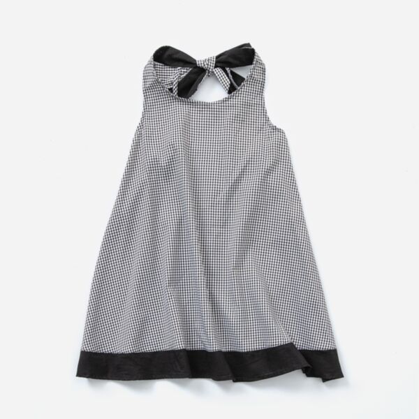 3-10Y Plaid Suspender Backless Long Dress Wholesale Kids Boutique Clothing KDV492865