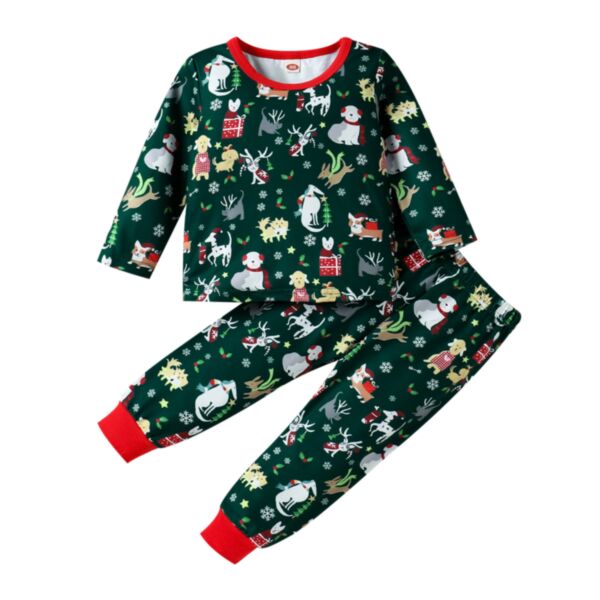9M-4Y Toddler Christmas Loungewear Sets Pullover And Pants Wholesale Toddler Clothing KSV388264