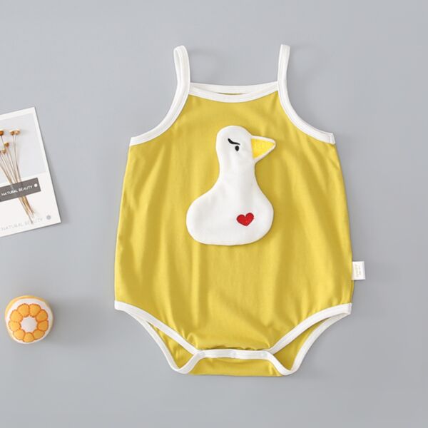 0-12M Cartoon Print Suspender Onesies Romper Baby Wholesale Clothing KJV492954