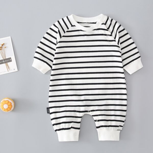 0-18M Striped Button Collar Jumpsuit Baby Wholesale Clothing KJV492949