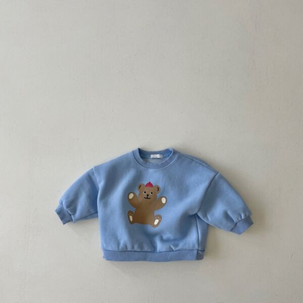 0-18M Baby Bear Fleece Sweatshirt Top Wholesale Baby Boutique Clothing KTV388232