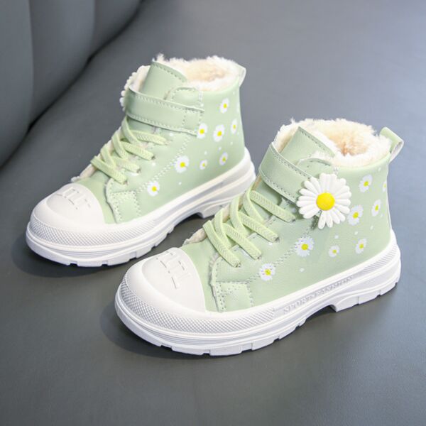 Kids Girls Daisy Fleece Cotton Lining Martin Boots Wholesale Accessories Vendors KSHOV388338