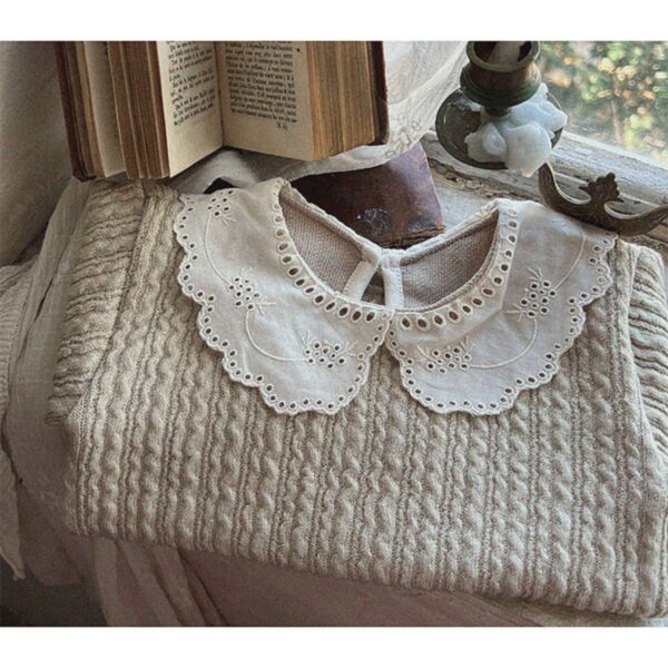 6-24M Lace Clooar Knitwear Texture Long Sleeve Pullover Baby Wholesale Clothing KTV492798