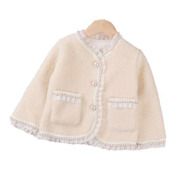 18M-7Y Toddler Girls Beaded Winter Padded Jacket & Coats Wholesale Girls Clothes KCV388369
