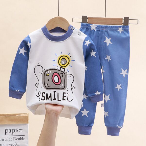 6M-6Y Toddler Girls Boys Sets Cotton Pajamas Home Clothes Pullover & Pants Wholesale Toddler Clothing KSV388291