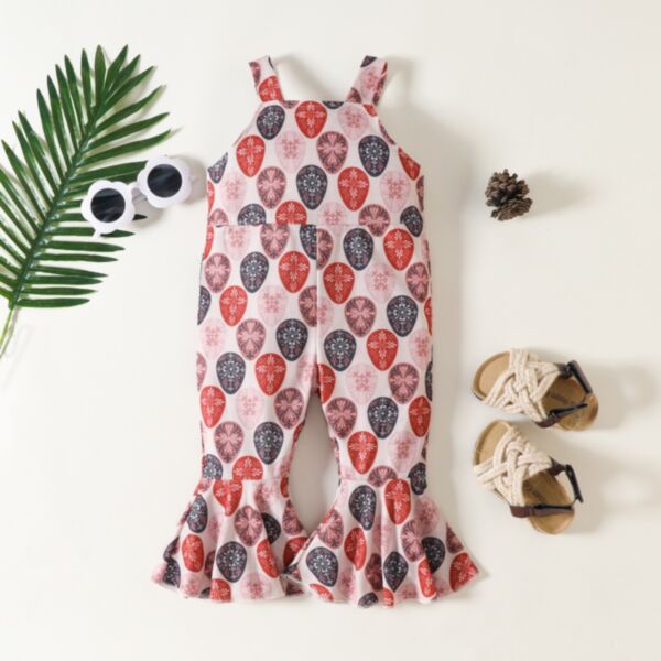 9M-4Y Toddler Girls Easter Egg Print Pitted Jumpsuit Wholesale Girls Fashion Clothes KJV388438