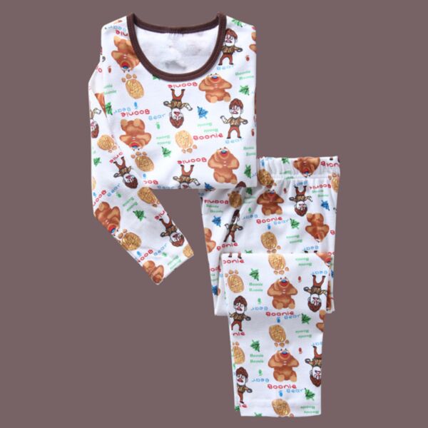 2-7Y Smile Cartoon Print Tops And Trousers Set Wholesale Kids Boutique Clothing KSV492774