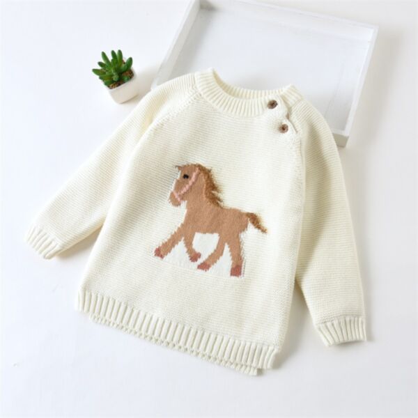 6M-6Y Toddler Winter Baby Animal Pullover Knitted Sweater Wholesale Baby Clothing KCV388488