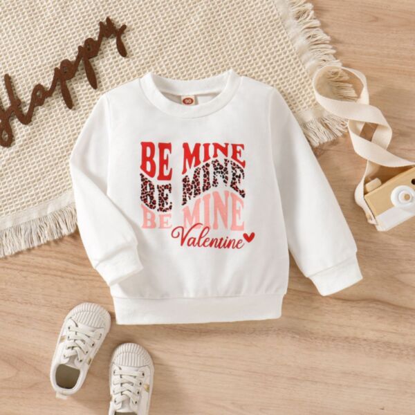 12M-5Y Letter Print Round Neck Long Sleeve Pullover Wholesale Kids Boutique Clothing KTV493023