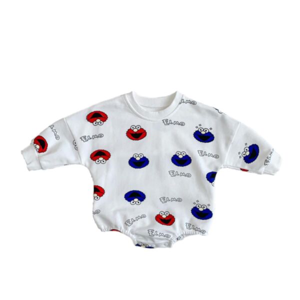 0-18M Animal Cartton Print Long Sleeve Romper Baby Wholesale Clothing KJV493097