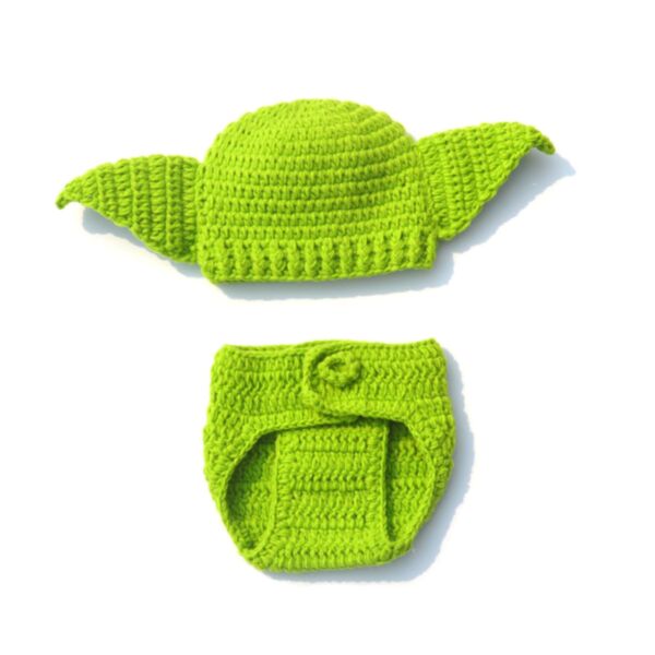 Green Knitwear Thick Yarn Line Hat And Briefs Set Kid Wholesale Accessories KSV493054
