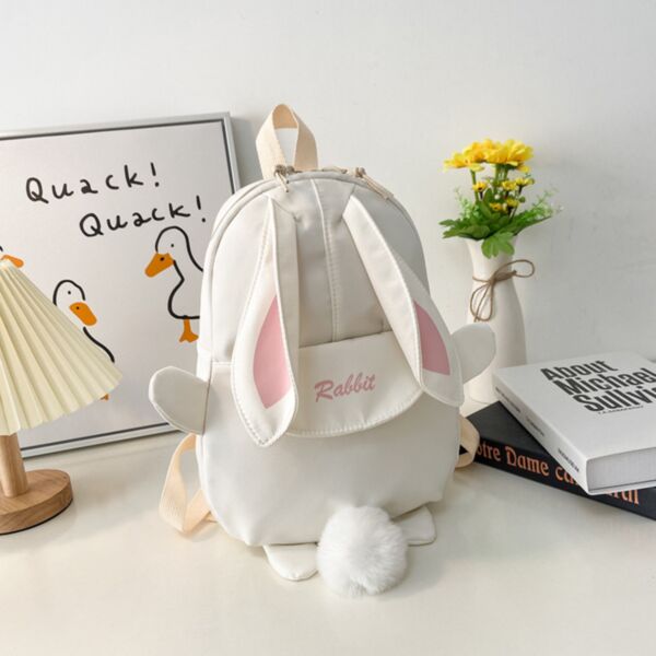 Bunny Rabbit Ear Solid Color Letter Print Backpack Schoolbag Kid Wholesale Accessories KBV493249