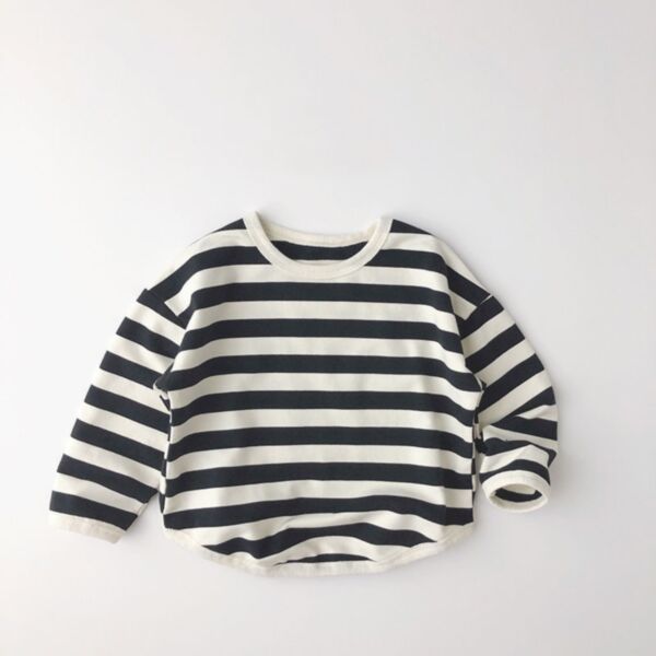 6-24M Long Sleeve Striped Pullover Baby Wholesale Clothing KJV493344