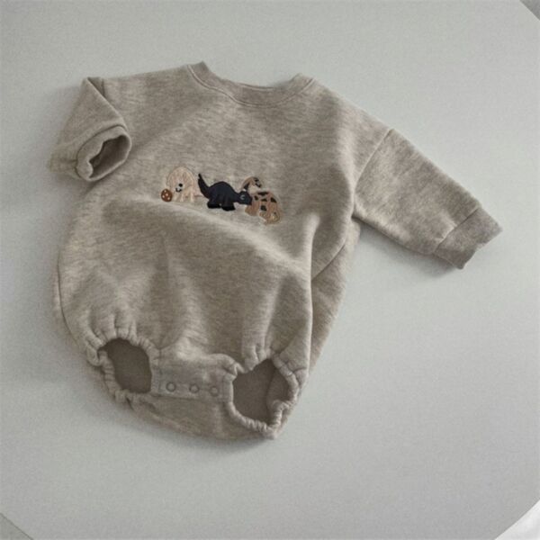 3-18M Dinosaur Print Long Sleeve Romper Baby Wholesale Clothing KJV493333