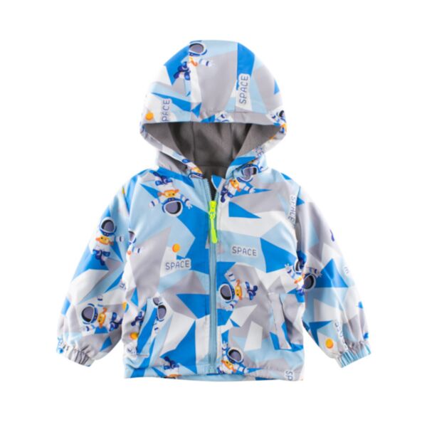 2-7Y Toddler Boys Astronaut Zip-Up Hooded Jackets Wholesale Boys Boutique Clothing KCV591649