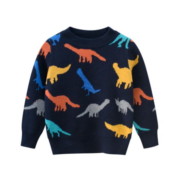18M-7Y Toddler Boys Dinosaur Knitting Sweater Wholesale Boys Clothing KTV591647