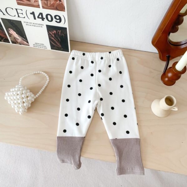 0-18M Baby Polka Dots Contrast Leggings Baby Clothes Supplier KPV388777