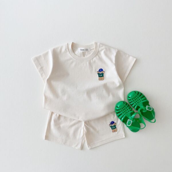 3-24M Little Bear Print T-Shirt And Shorts Set Baby Wholesale Clothing KSV493451