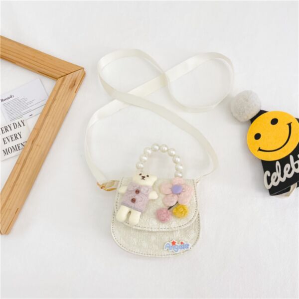Kids Girls Pearl Handbag Loves Flower Purse Bag Wholesale Accessories Vendors KBV388759