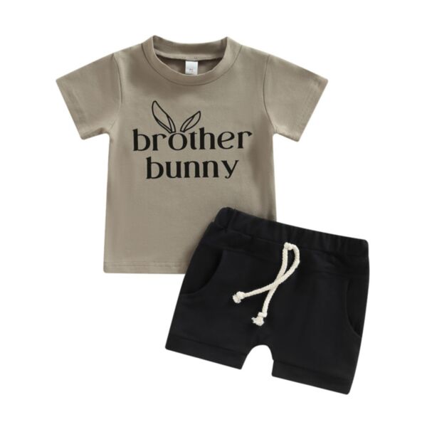 3M-3Y Baby Boys Sets Easter Letter T-Shirt & Shorts Wholesale Baby Clothes KSV388930
