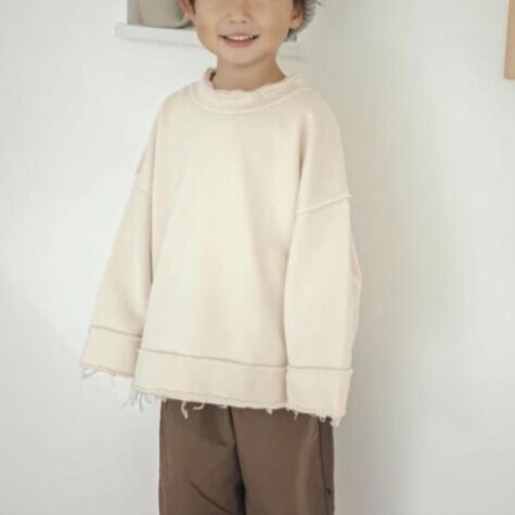 9M-3Y Solid Color Long Sleeve Loose Tops Pullover Baby Wholesale Clothing KTV493460