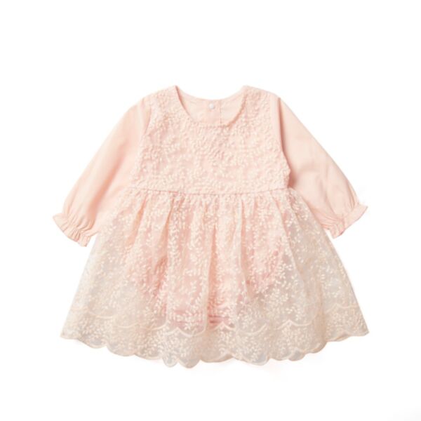 0-24M Baby Girls Lace Jacquard Bodysuit Dress Wholesale Baby Clothing KJV388942