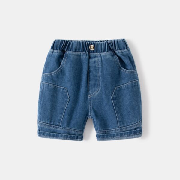18M-6Y Denim Blue Shorts Jeans Wholesale Kids Boutique Clothing KSHV493411