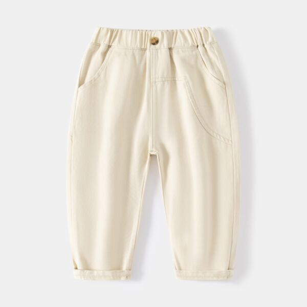 18M-6Y Solid Color Straight-Leg Pants Trousers Wholesale Kids Boutique Clothing KPV493409