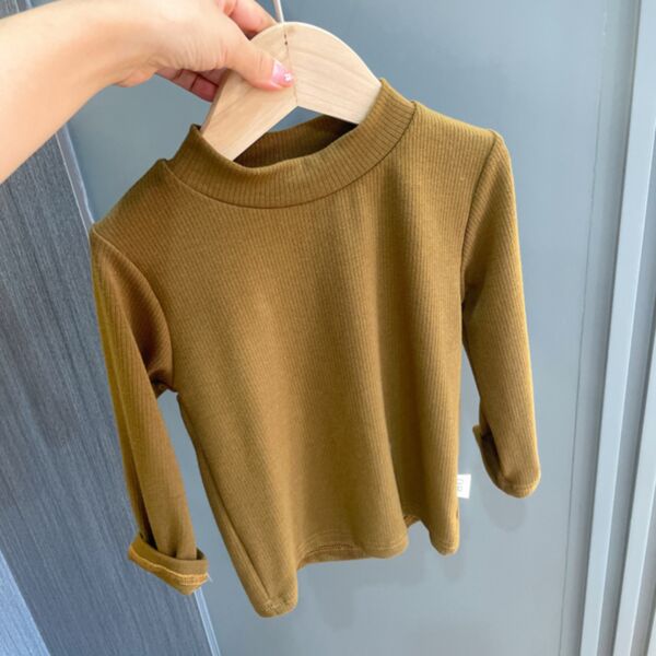 9M-4Y Knitwear Long Sleeve Solid Color Pullover Wholesale Kids Boutique Clothing KTV493730