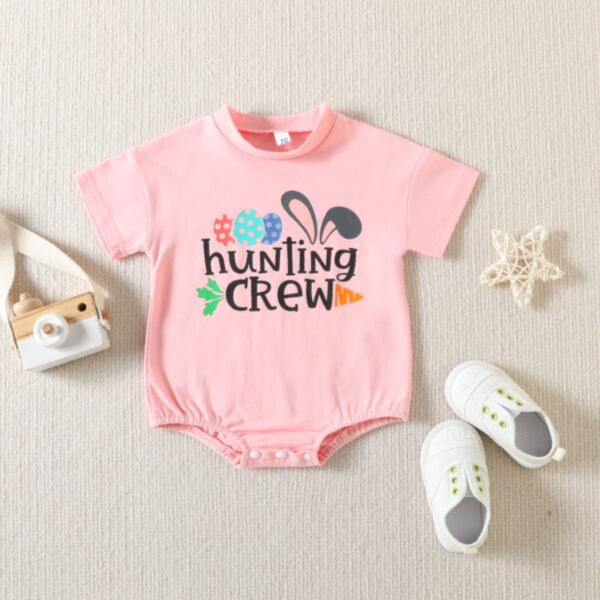 3-18M Easter Letter Short-Sleeve Baby Onesies Wholesale Baby Clothes Suppliers KJV389041