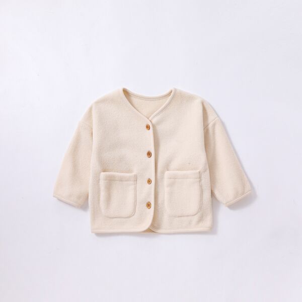 6-24M Solid Color Long Sleeve Knitwear Cardigan Baby Wholesale Clothing KTV493700