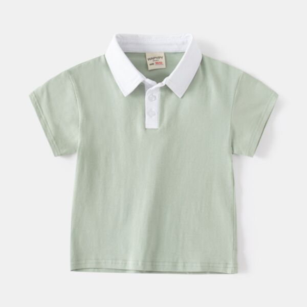 18M-6Y Toddler Boys Solid Color Polo Shirts Wholesale Boy Boutique Clothes KTV389112