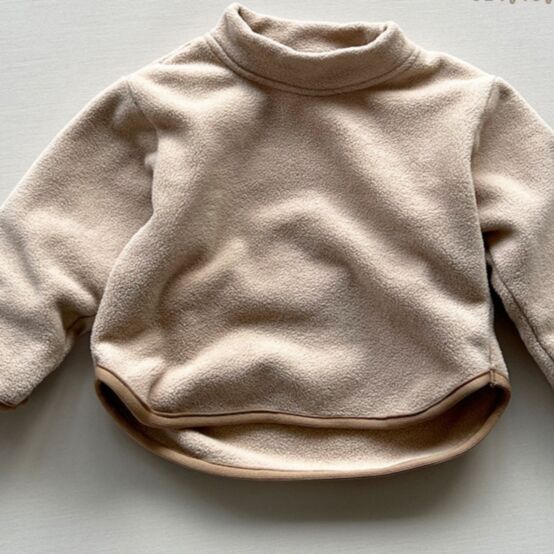 9M-6Y Fleece Mid-Collar Long Sleeve Pullover Wholesale Kids Boutique Clothing KTV493488