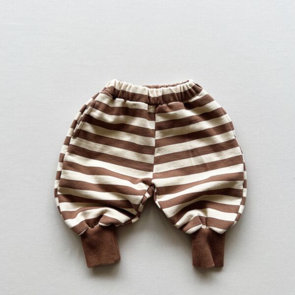 9M-5Y Striped Bubble Loose Style Trousers Wholesale Kids Boutique Clothing KPV493484