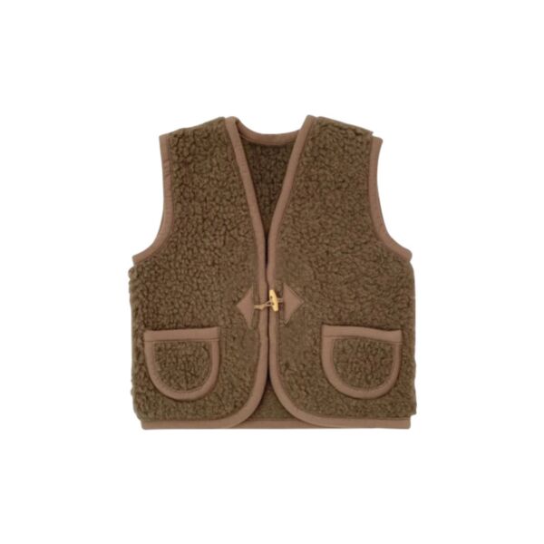3-18M Plush Fleece Pocket Vest Jaceket Baby Wholesale Clothing KCV493703