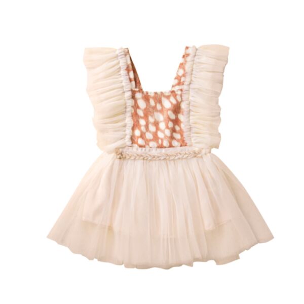 9M-5Y Toddler Girls Mesh Strap Leopard Dress Wholesale Girls Fashion Clothes KDV388984