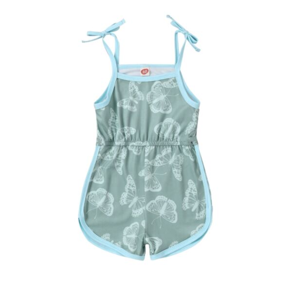 6M-3Y Baby Girl Four-Color Print Suspender Jumpsuit Wholesale Baby Clothing KJV591813
