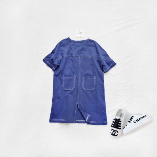 Casual Loose Long Panel Slit Dress Wholesale Mommy And Me Clothing KDV388954