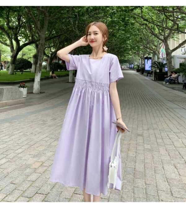 Solid Color Ties Super Fairy Mid-Length Maternity Dress Wholesale Boutique Maternity Clothes KDV591788