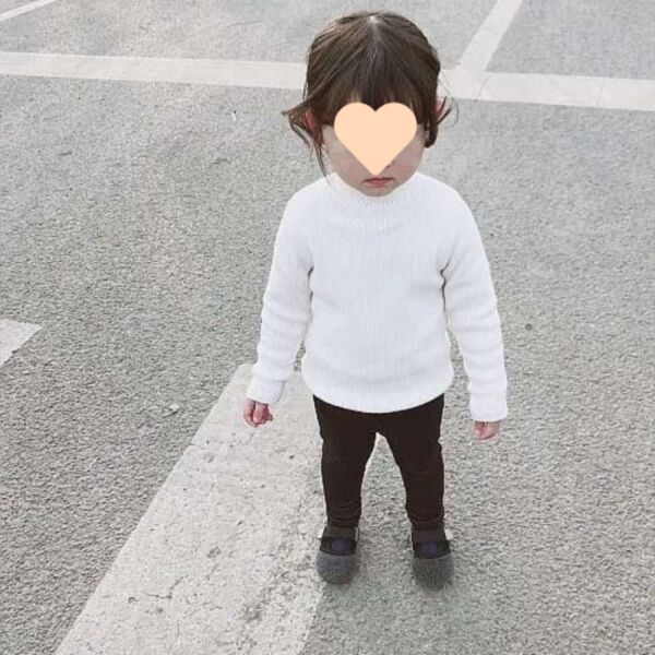 9M-7Y High Collar Solid Color Knitwear Pullover Wholesale Kids Boutique Clothing KTV493769
